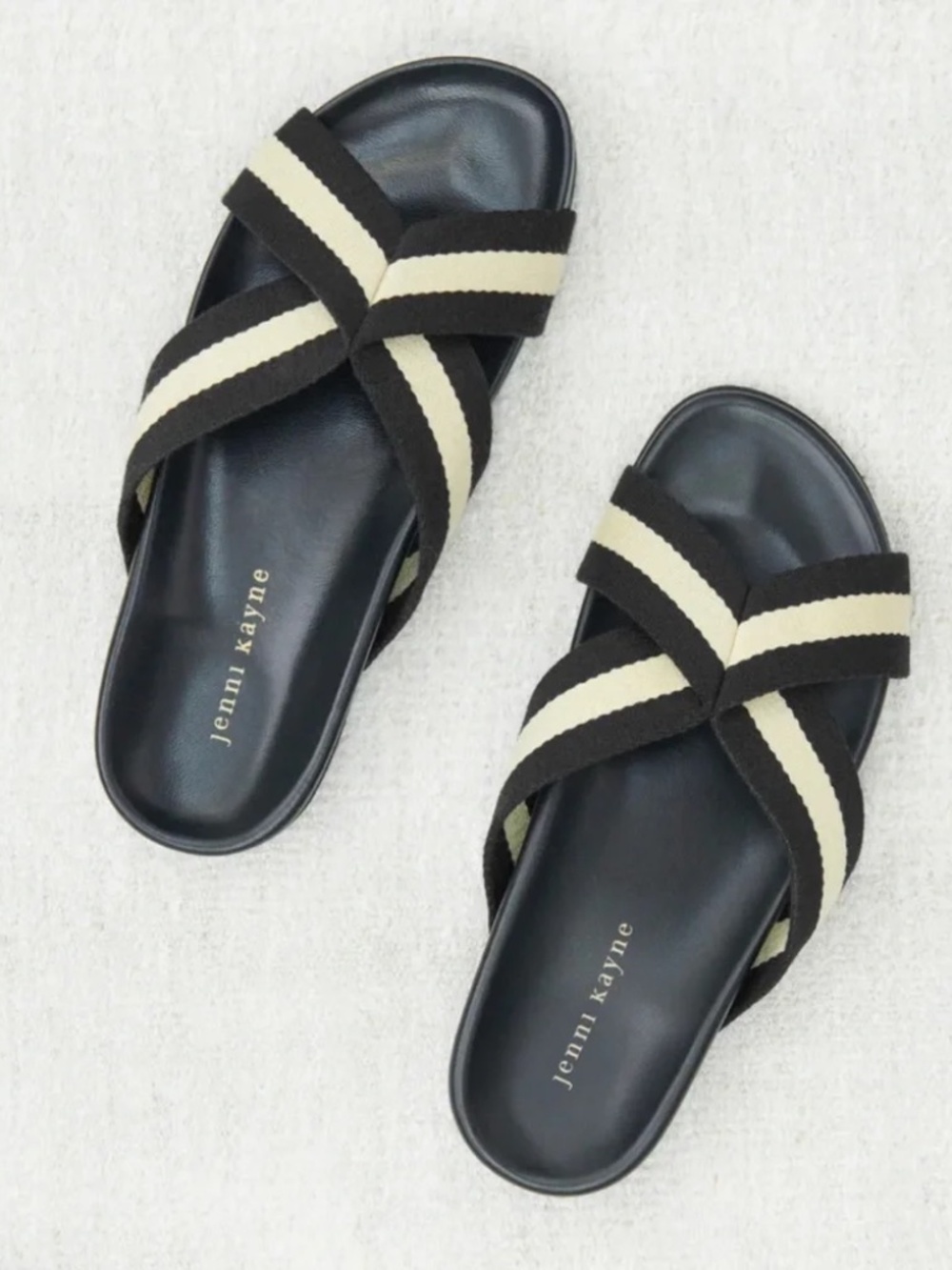 Jenni Kayne New Black and White Crossover Slides, EU 39